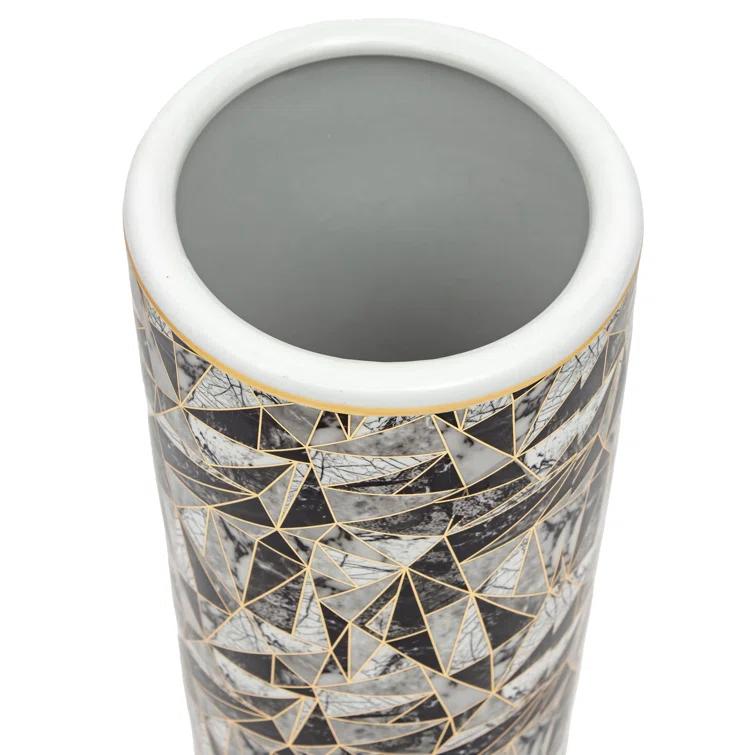 24" Marble & Gold Design Umbrella Stand