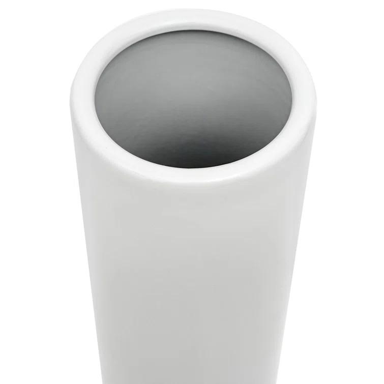24" White Porcelain Umbrella Stand