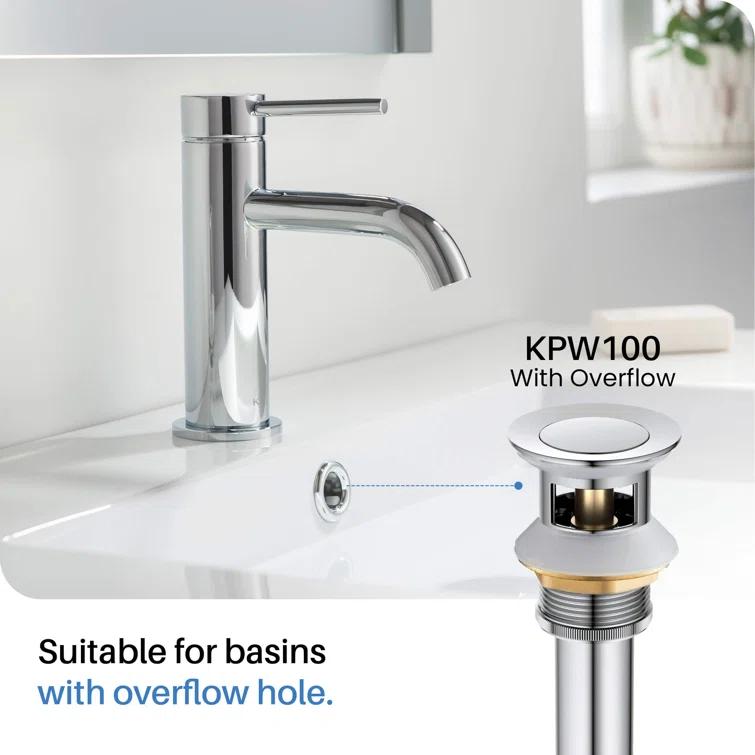 Cube Widespread Faucet 2-handle Bathroom Faucet with Drain Assembly