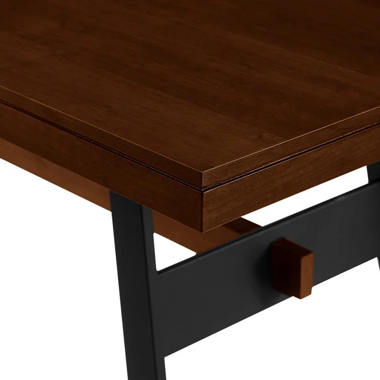 Ash Metal Base Dining Table