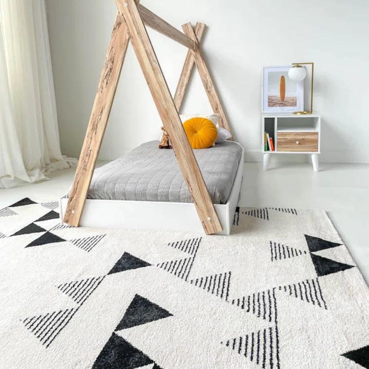 Elle Geometric Cream Area Rug