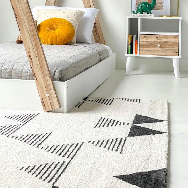 Elle Geometric Cream Area Rug