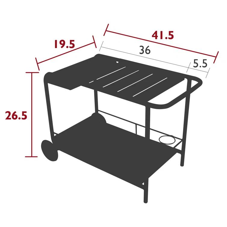 Luxembourg Metal Bar Cart