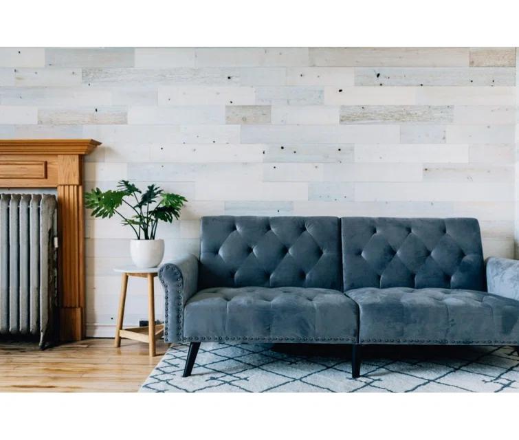 Timberchic River Reclaimed Wooden Wall planks - Simple Peel & Stick Wall Covering Application for DIY Accent Wall & Home Improvement - Modern, Premium Wall Paneling