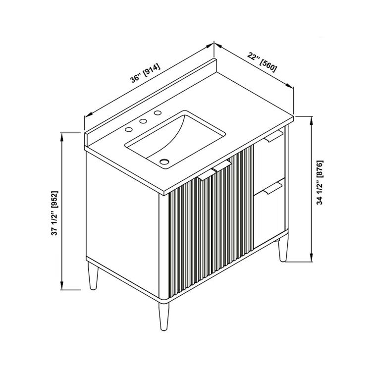 Gabi 36 in. Single Sink Bathroom Vanity