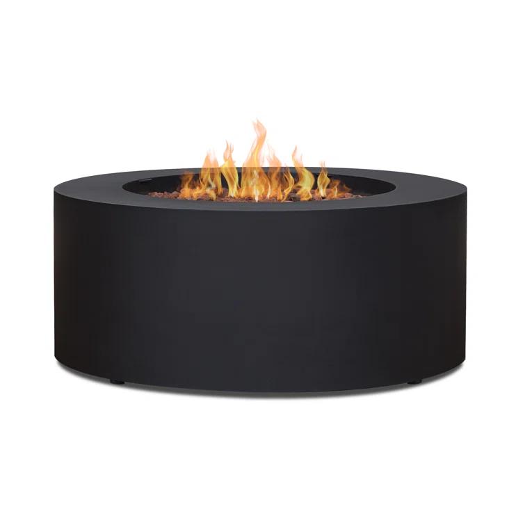 Aegean 36" Round Steel Propane or Natural Gas Fire Pit Table by Real Flame