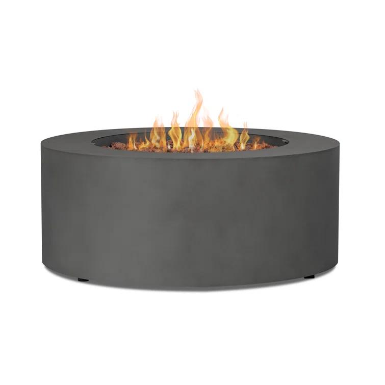 Aegean 36" Round Steel Propane or Natural Gas Fire Pit Table by Real Flame