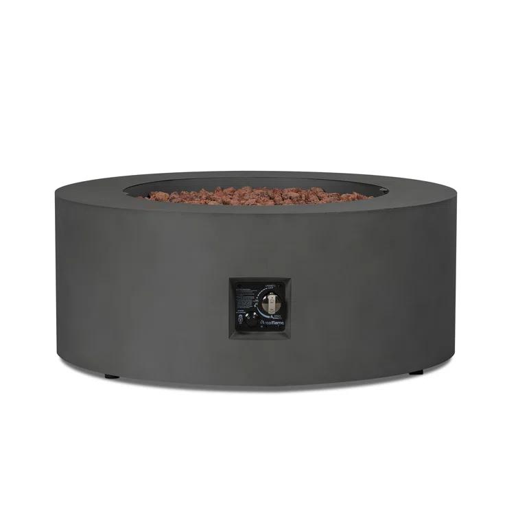 Aegean 36" Round Steel Propane or Natural Gas Fire Pit Table by Real Flame