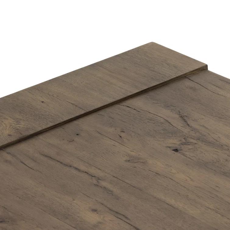Rustic Fawn 60'' Rectangular Oak Veneer Coffee Table with Storage