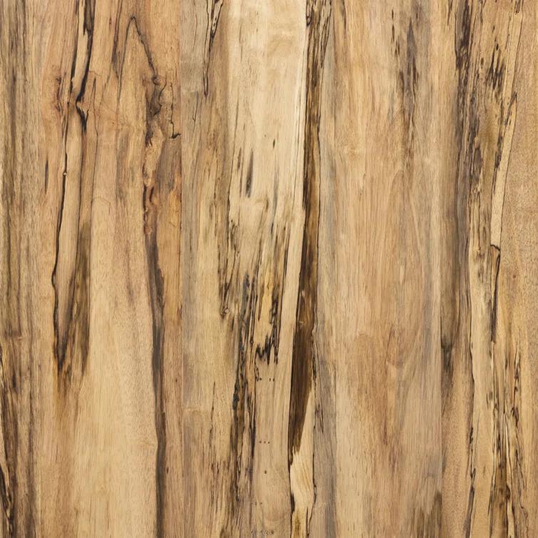 Contemporary Cream Spalted Primavera Wood Coffee Table with Storage