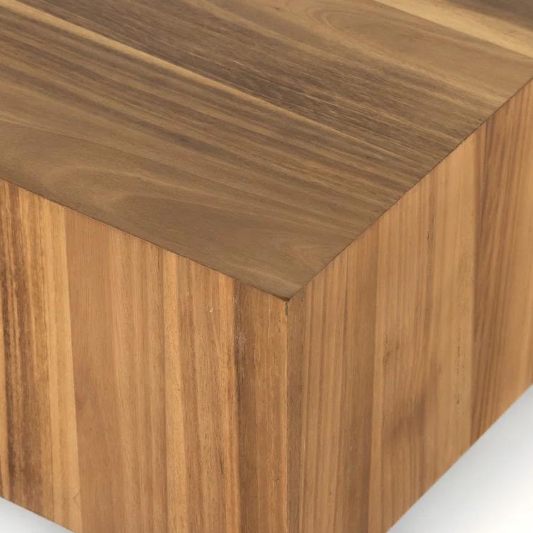 Hudson Modern Rectangular Brown Wood Coffee Table with Storage