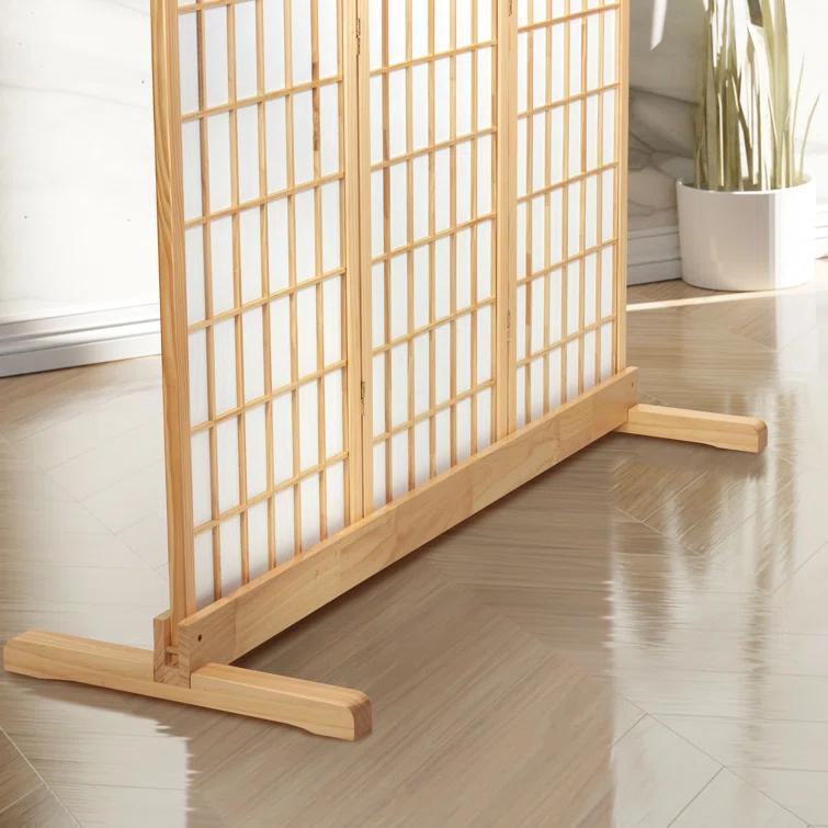Room Divider Stand Natural 3 Panel
