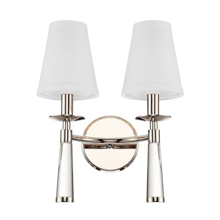 Crystorama Lighting Baxter 2 - Light Sconce in  Polished Nickel