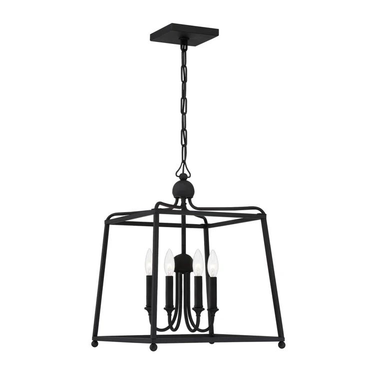 Crystorama Lighting Sylvan 4 - Light Chandelier in  Black Forged