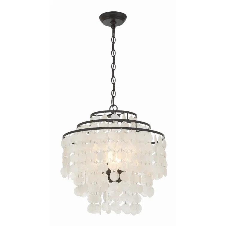 Mini Brielle Dark Bronze 4-Light Crystal Candle Chandelier