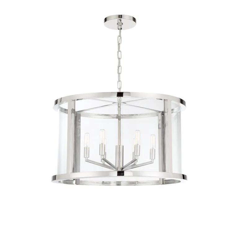 Crystorama Lighting Devon 6 - Light Chandelier in  Polished Nickel