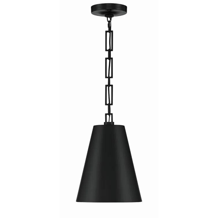 Crystorama Lighting Alston 2 - Light Chandelier in  Matte Black/Antique Gold