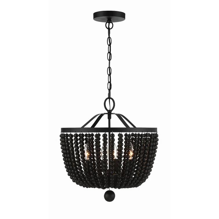 Conway 4 Light Wood Dimmable Empire Chandelier