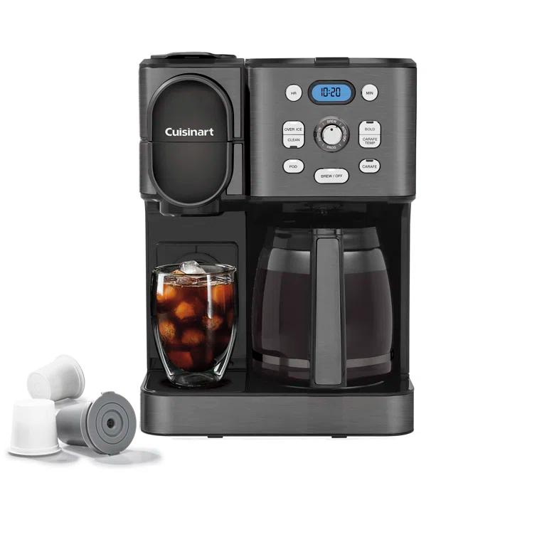 Cuisinart ® Coffee Center ® Black Stainless Steel 12-Cup Coffee Maker and Single Brewer