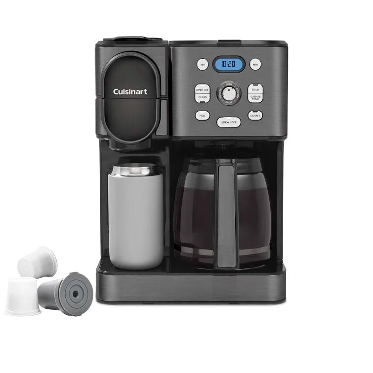 Cuisinart ® Coffee Center ® Black Stainless Steel 12-Cup Coffee Maker and Single Brewer
