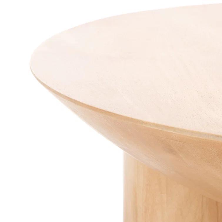 SAFAVIEH Couture Calhoun Contemporary Round Mango Wood Coffee Table, Natural