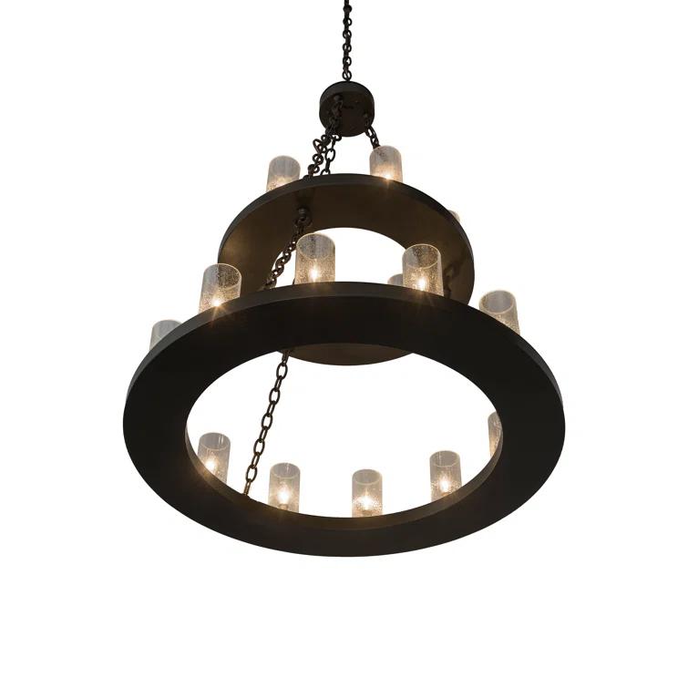 2nd Ave Lighting Loxley 18 - Light Dimmable Wagon Wheel Chandelier