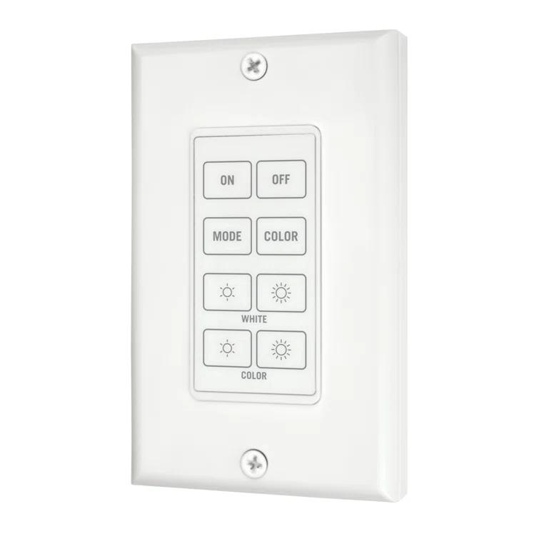 Wireless Wall Mount Touchpad for RGB+W LED Dimmers