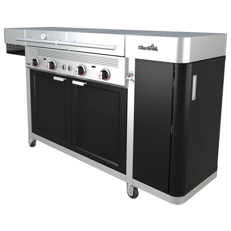 Charbroil Medallion Series Vista 3-in-1 Mini Kitchen - Gas Grill, Griddle, and Pizza Oven