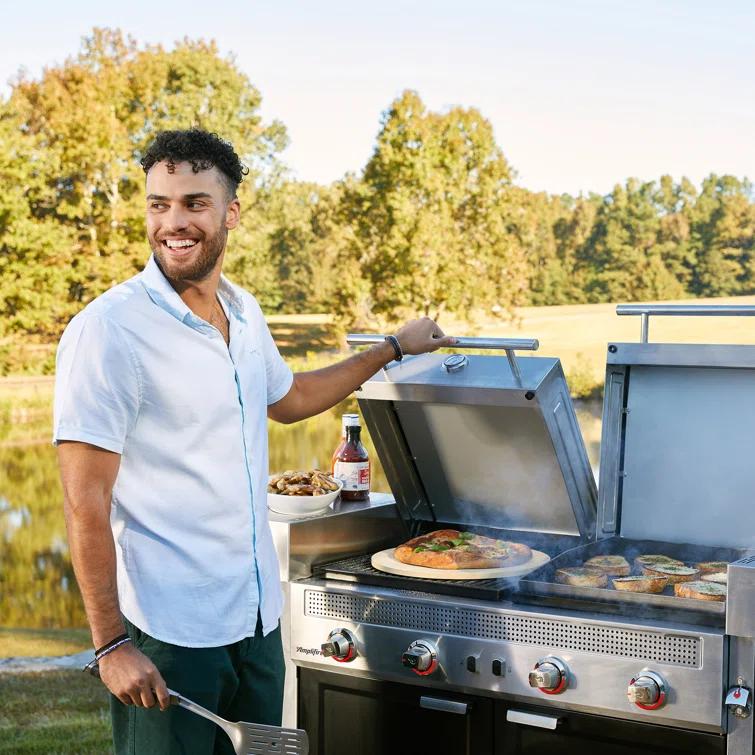 Charbroil Medallion Series Vista 3-in-1 Mini Kitchen - Gas Grill, Griddle, and Pizza Oven