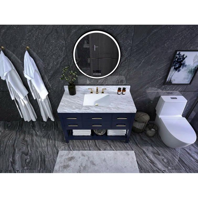 Ancerre Designs Elizabeth 48" Wood Bathroom Vanity Set in Heritage Blue