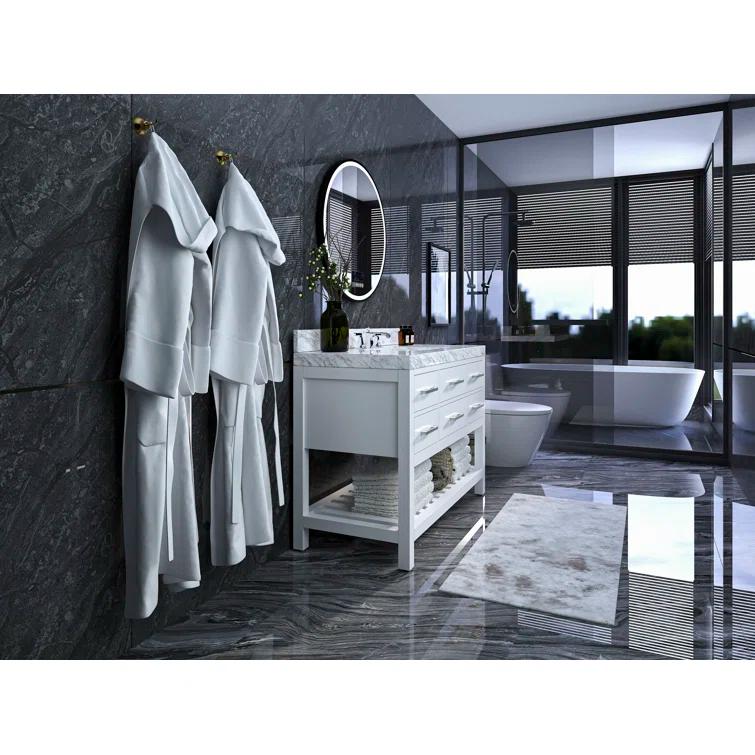 Ancerre Designs Elizabeth 48" Bathroom Vanity Set with Gold Hardware in White
