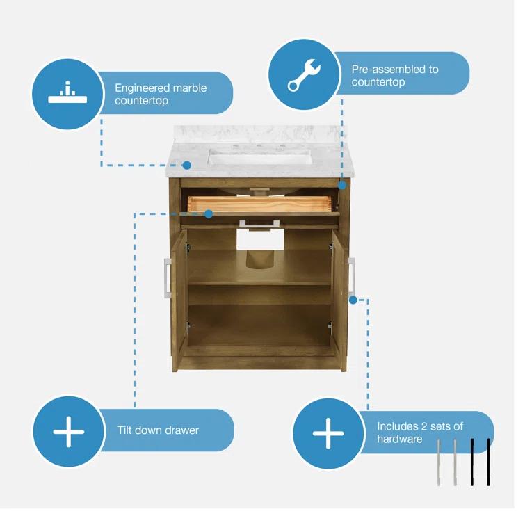 OVE Decors Athea 30" Single Bathroom Vanity