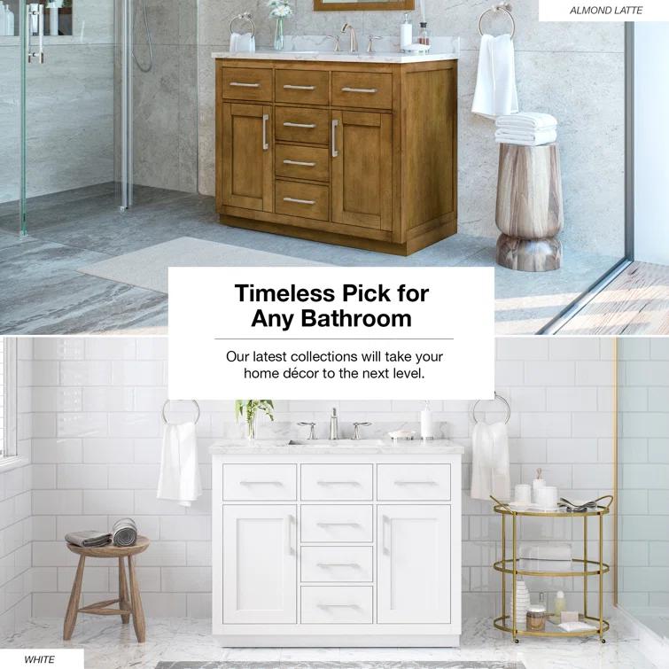 OVE Decors Athea 42 in. W Bath Vanity with Premium Countertop and Power Bar