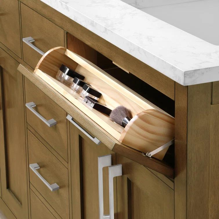 OVE Decors Athea 60 in. W Bath Vanity with Premium Countertop and Power Bar