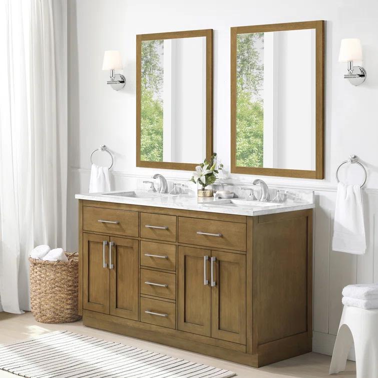 OVE Decors Athea 60 in. W Bath Vanity with Premium Countertop and Power Bar