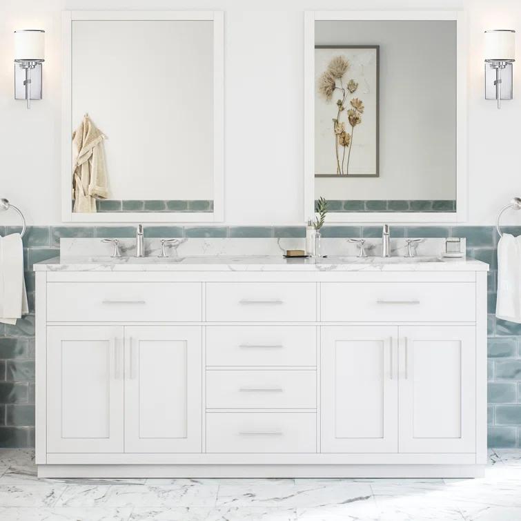 OVE Decors Athea 72 in. W Bath Vanity with Premium Countertop and Power Bar