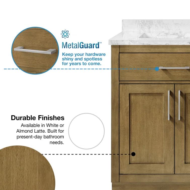 OVE Decors Athea 72 in. W Bath Vanity with Premium Countertop and Power Bar