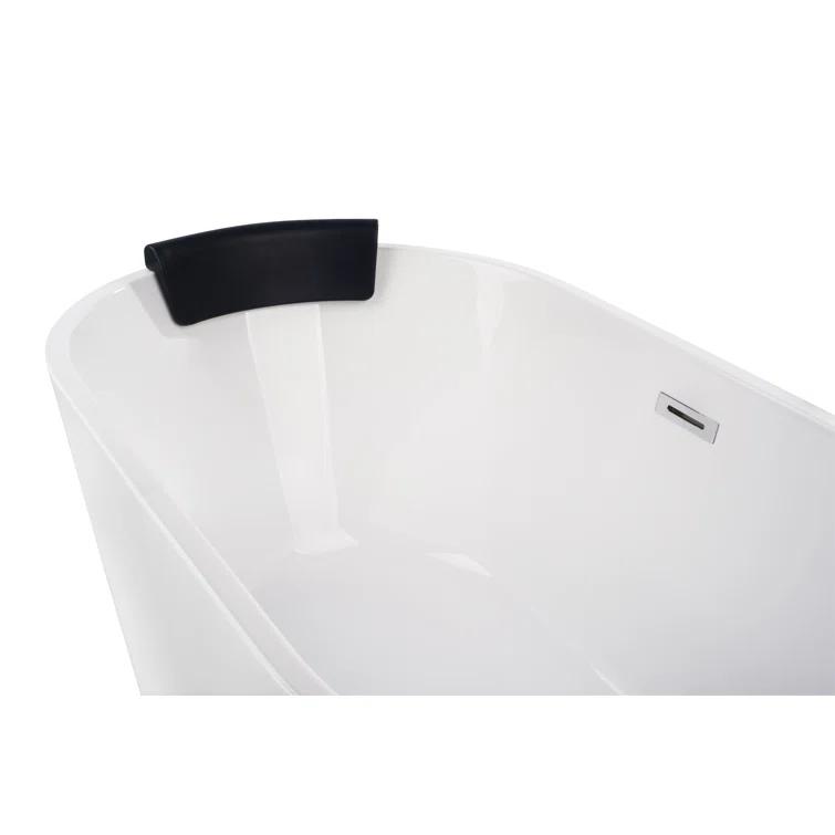 Iris 59" x 30" Freestanding Soaking Acrylic Bathtub