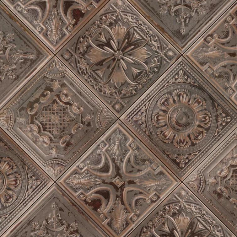 Fitz 8" x 8" Ceramic Patterned Wall Tile
