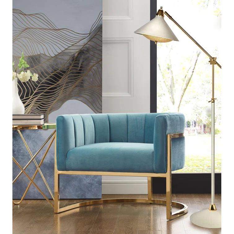 Velvet Barrel Chair