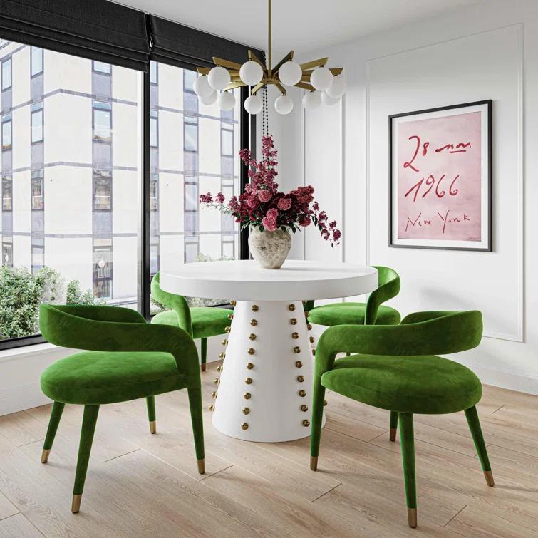 18.8'' H Velvet Upholstered Armchair