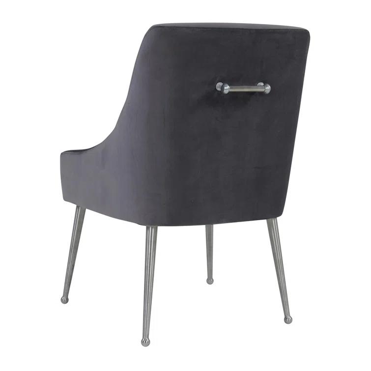 Beatrix 19'' H Velvet Upholstered Metal Parsons Chair