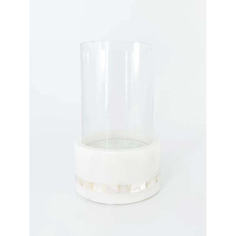 Anaya 7.63" Marble Tabletop Hurricane | Wayfair