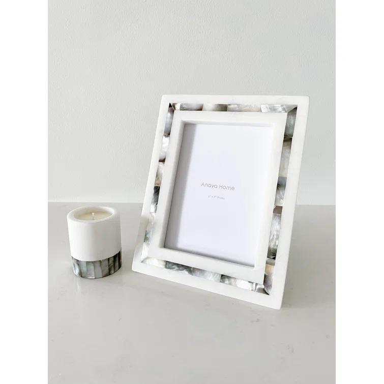Anaya Mother Of Pearl Marble Lavender Scented Votive Candle