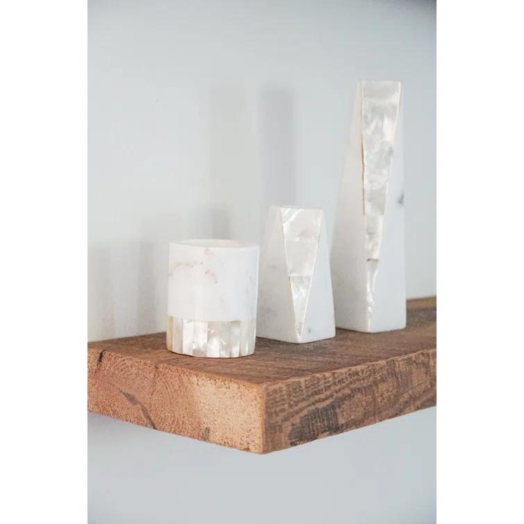 Anaya Mother Of Pearl Marble Lemongrass Scented Votive Candle