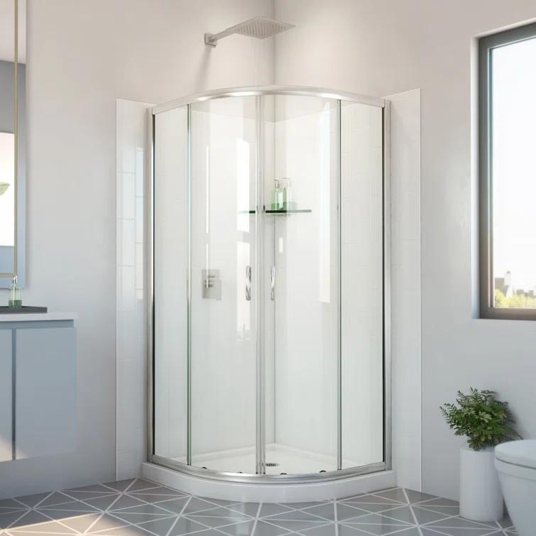 DreamLine E2703636XXQ0004 Dreamline Prime 36 In. X 36 In. X 78 3/4 In. H Shower Enclosure, Base, And White Wall Kit