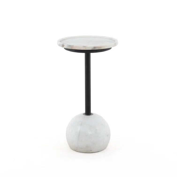 Nicholas Side Table - White Marble