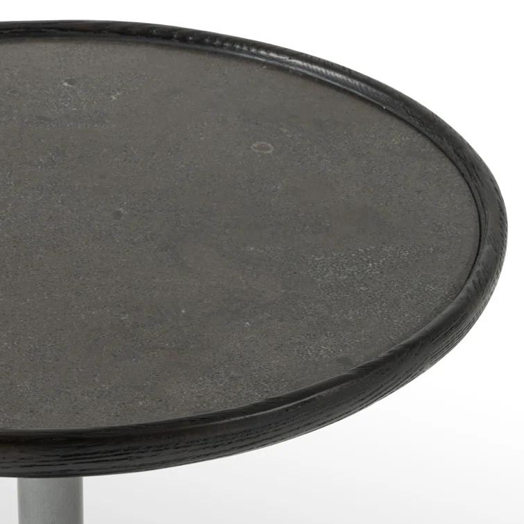 Simona Round Metal Accent Table (16")