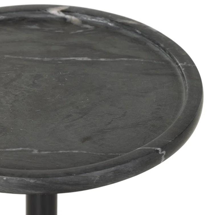 Nicholas Side Table - Black Marble