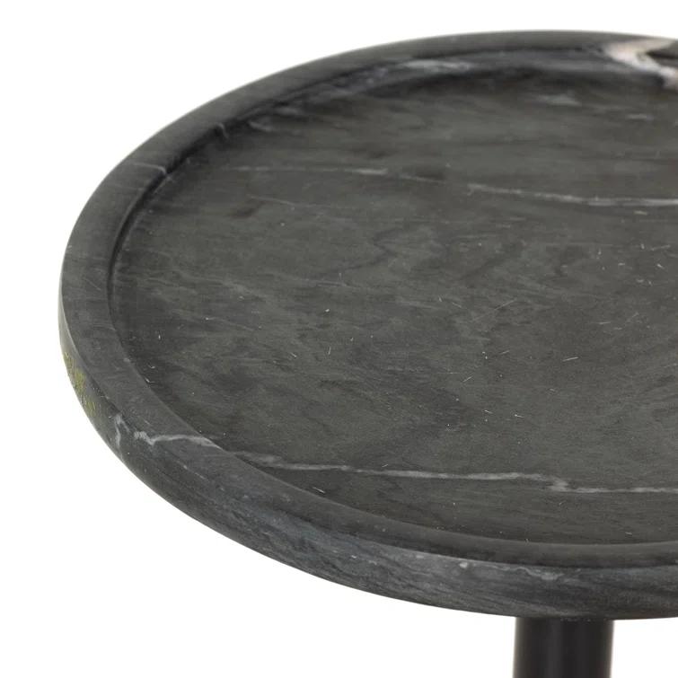 Nicholas Side Table - Black Marble